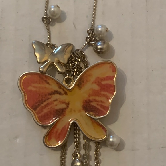 Women’s Gold Color Guess Love Necklace with Butterfly Pendant - Picture 6 of 10